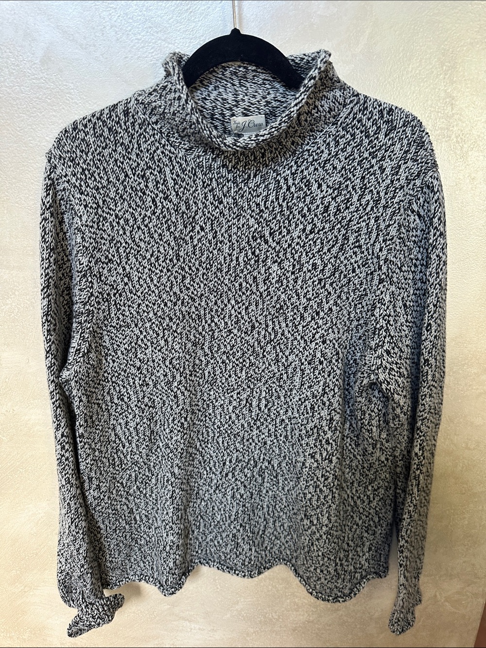 J. Crew Men’s Heritage marled cotton rollneck sweater sz large, NWT